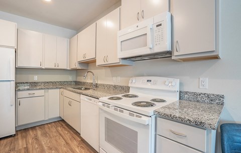 Sample Kitchen at Osprey Park 62+ Apartments, Kissimmee, Florida